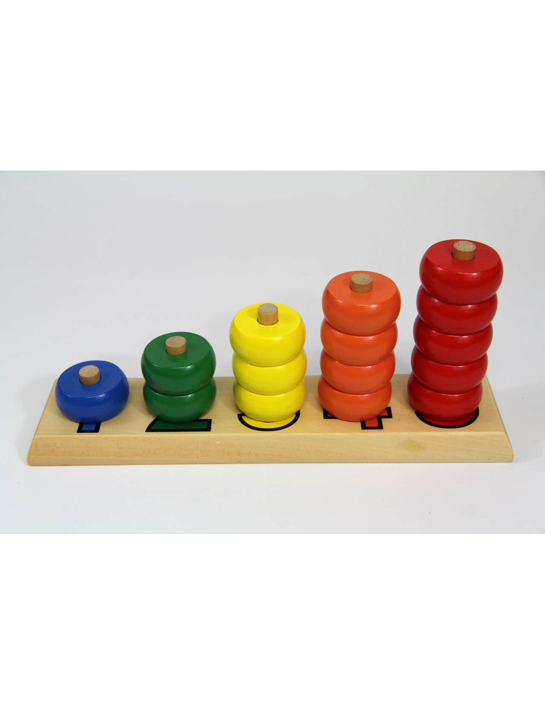 Disques colorés sur tiges verticales - Montessori Spirit