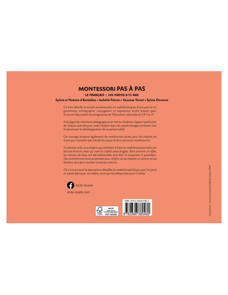 Montessori Pas à Pas : Le français, Les maths 6-12 ans
