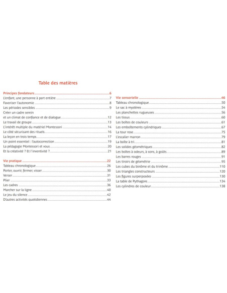 Vie pratique, vie sensorielle - 2-6 ans