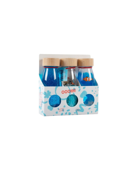 Pack de 3 bouteilles sensorielles Serenity PETIT BOUM - So Montessori