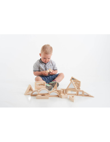 Set de 24 blocs miroirs | Eveil Sensoriel | Montessori