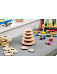 Set de 7 Sphères en bois naturel