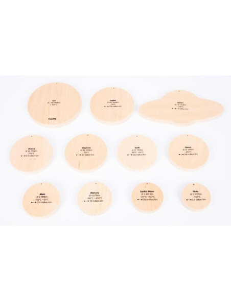 Système solaire en bois - Montessori - Géographie - Sciences