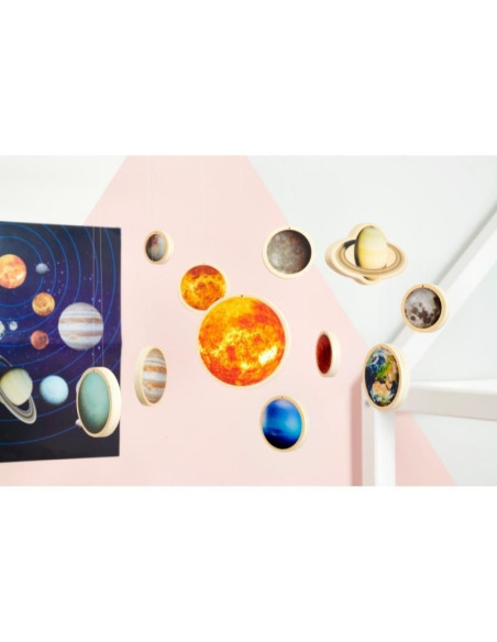 Système solaire en bois - Montessori - Géographie - Sciences