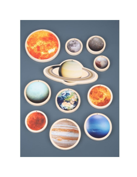 Système solaire en bois - Montessori - Géographie - Sciences