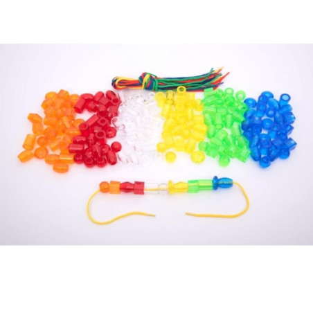 Perles de laçage translucides - So Montessori