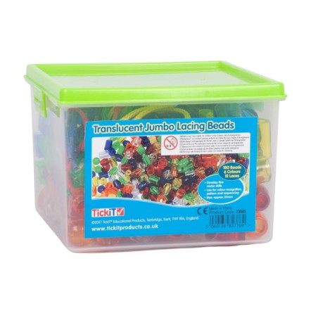 Perles de laçage translucides - So Montessori