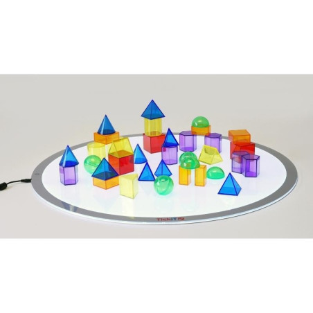 Blocs géométriques translucides - Montessori