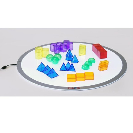Blocs géométriques translucides - Montessori