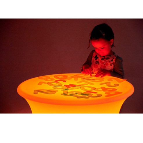 Table lumineuse en bois TickiT avec panneau lumineux