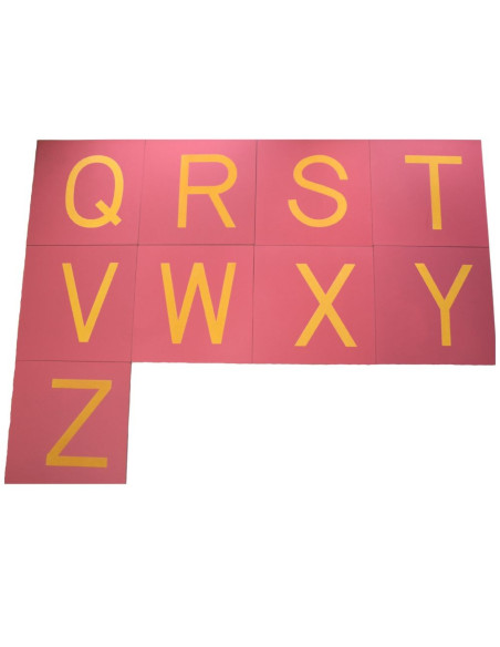 Lettres Rugueuses Capitales en Script  | Montessori | So Montessori