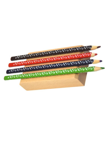 Support en bois pour 4 crayons - So Montessori