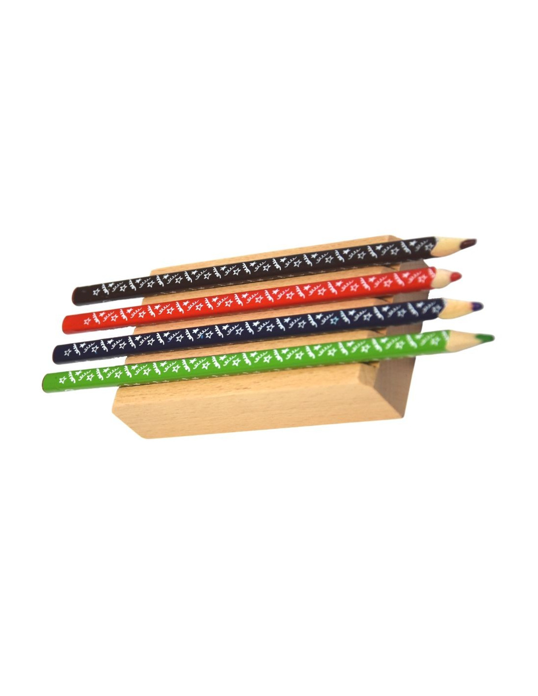 Support en bois pour 4 crayons - So Montessori