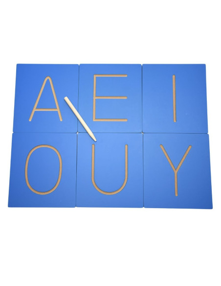 Lettres majuscules scriptes à tracer | Langage | Montessori