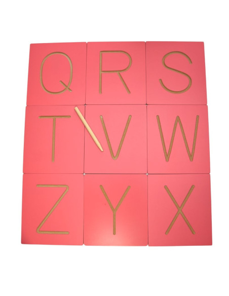 Lettres majuscules scriptes à tracer | Langage | Montessori