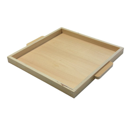 Plateau pour 9 cubes des milliers en bois - Montessori - Mathématiques