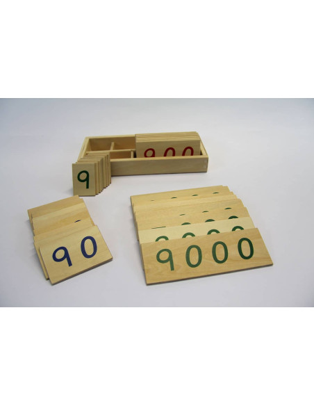 Petites cartes en bois des nombres de 1 à 9000 Petites cartes en bois des nombres de 1 à 9000