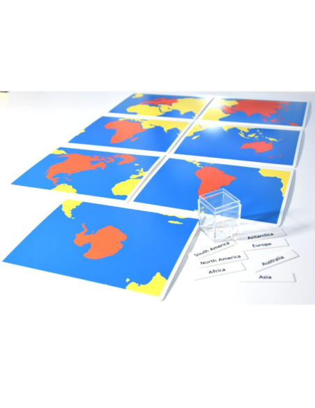 Nomenclature des continents | Géographie 3-6 et 6-12 ans | Montessori