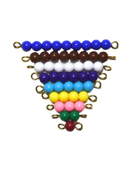 Barrettes des perles colorées  - Maths Montessori - So Montessori