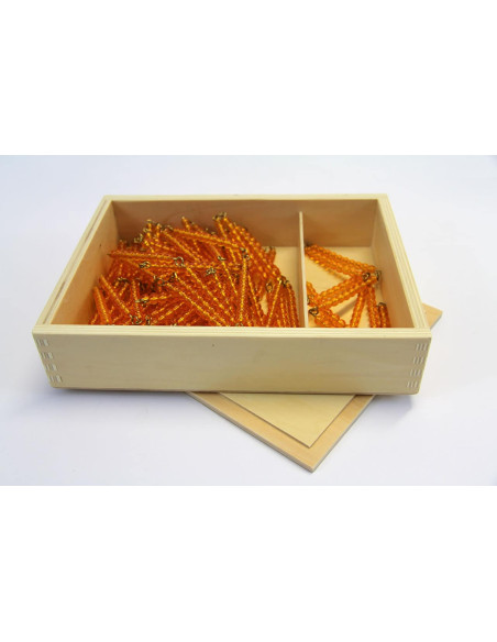 Chaînes de 100 et de 1000 perles dans une boîte