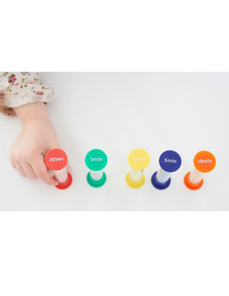 Lot de 5 sabliers Tickit - Matériel pédagogique - So Montessori