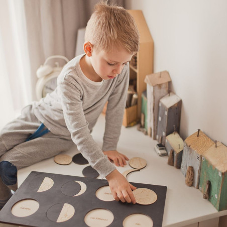 Puzzle Stuka Puka | Les phases de la lune | So Montessori