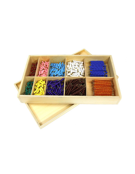 Boîte de 55 barrettes de perles de 1 à 10