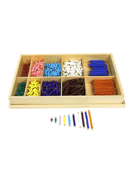 Boîte de 55 barrettes de perles de 1 à 10