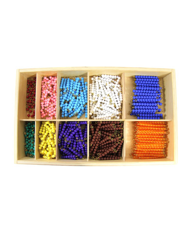 Boîte de 55 barrettes de perles de 1 à 10