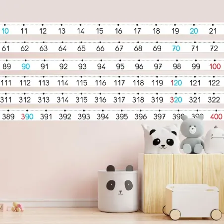 Frise numérique de 0 à 400 - Montessori - Made in France