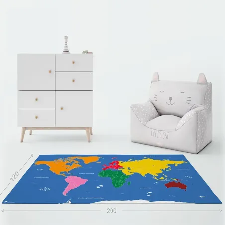 Planisphère du monde Montessori XXL - So Montessori