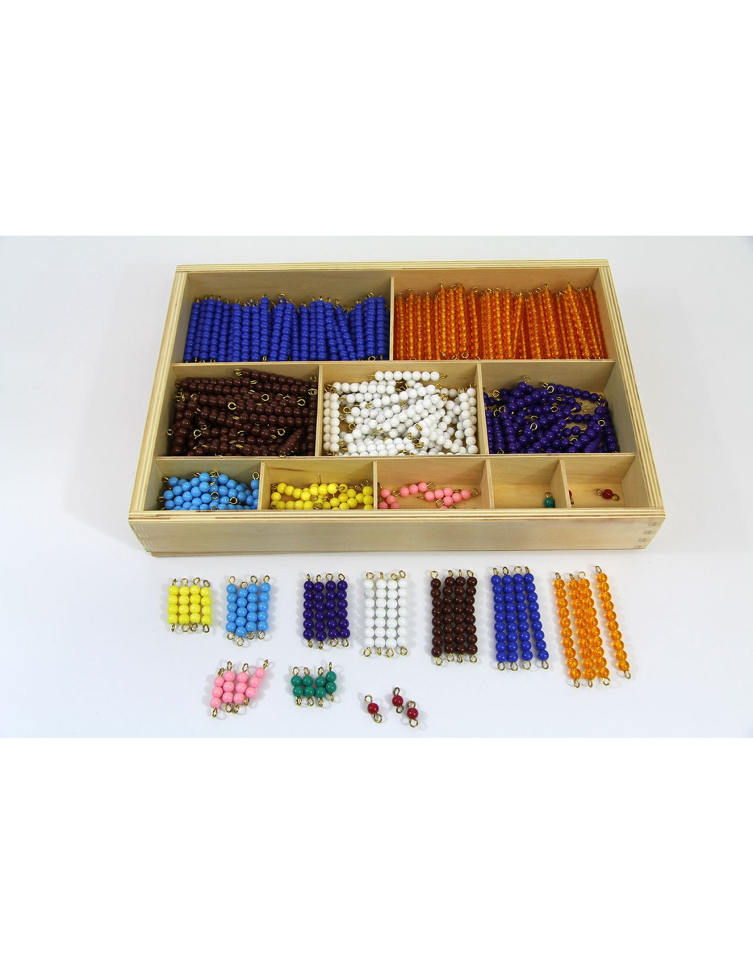 Boîte de perles - Matériel Montessori - Mathématiques