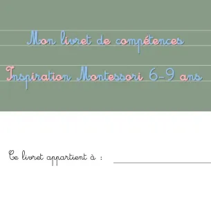 Livret de suivi Montessori 6-9 ans | So Montessori 2