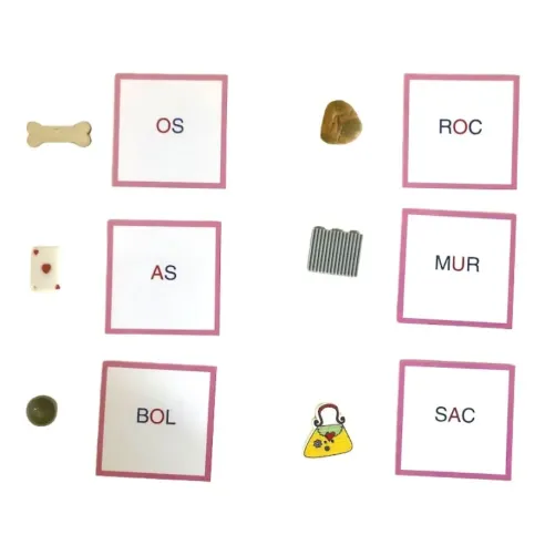 Cartes de lecture Rose Montessori - So Montessori