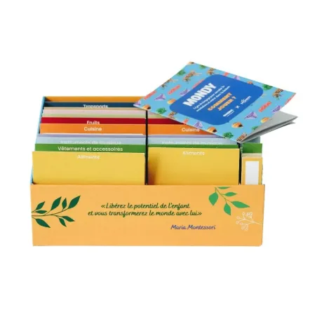 Coffret complet cartes de nomenclature Montessori : Giga Mondy