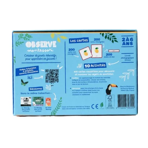 Coffret complet cartes de nomenclature Montessori : Giga Mondy
