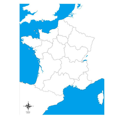 Carte de Contrôle Puzzle de la France  |Montessori Carte de Contrôle Puzzle de la France  |Montessori