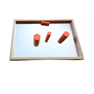 Plateau miroir en bois enfant