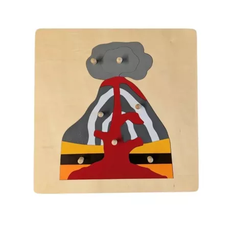 Puzzle du volcan en éruption