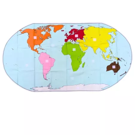 Planisphère Montessori en tissu Le Loup Pointu