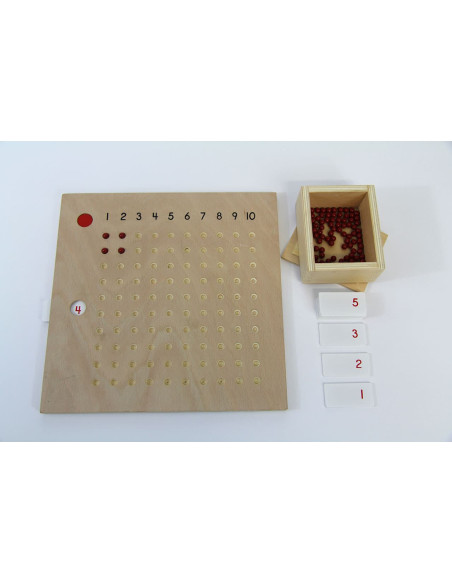 Table de multiplication avec les perles