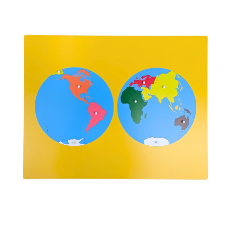 Puzzle Planisphère du Monde Montessori