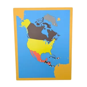 Puzzle en bois de l'Amérique du Nord (sans bordure)