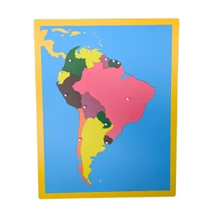 Puzzle de l'Amérique du Sud en bois (sans bordure)