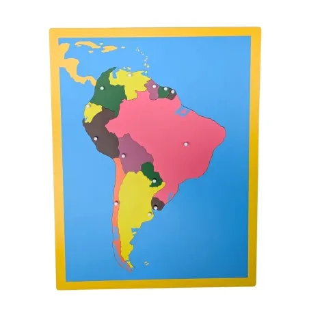 Puzzle de l'Amérique du Sud en bois (sans bordure)