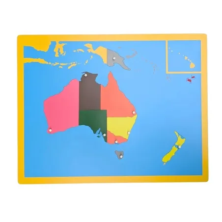 Puzzle de l'Océanie en bois (sans bordure)