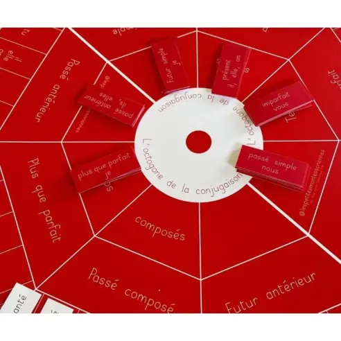 Pack complet 10 octogones - Conjugaison - Les Petites Montessoriennes