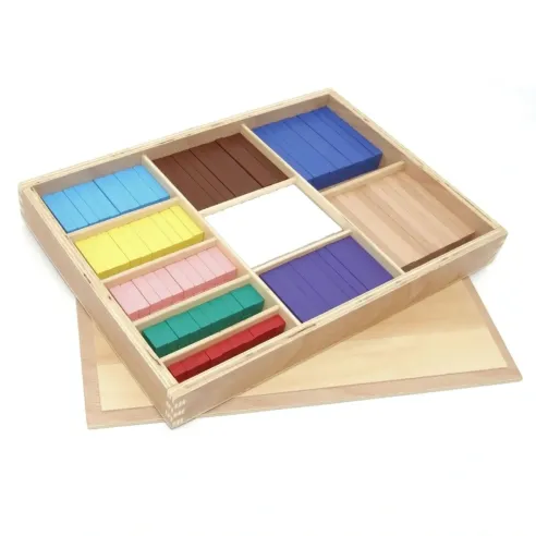 Réglettes cuisenaires en bois. Mathématiques Montessori