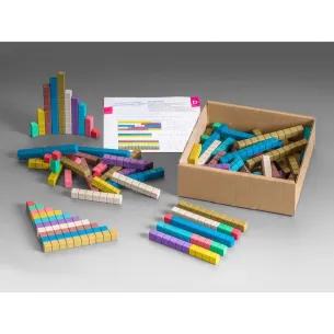 100 Réglettes cuisenaires couleurs Montessori en Re-Wood. Mathématiques Montessori