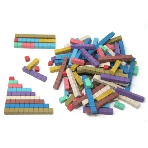 100 Réglettes cuisenaires couleurs Montessori en Re-Wood. Mathématiques Montessori 2